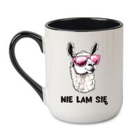 KUBEK "NIE LAM SIĘ" Wzór - Elegant Coffee Czarny 330 ml