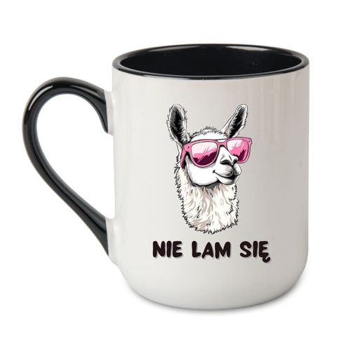 KUBEK "NIE LAM SIĘ" Wzór - Elegant Coffee Czarny 330 ml na Arena.pl