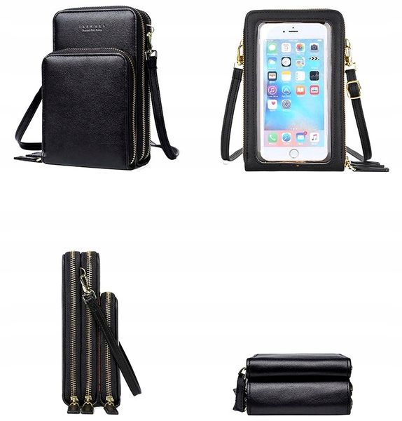 Damska Torebka Na Telefon Mini Portfel Listonoszka zdjęcie 11