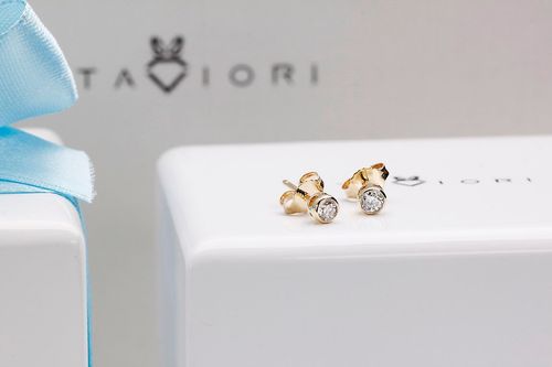 Złote kolczyki KXD4897 - Diament na Arena.pl