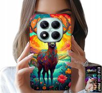 ETUI DO XIAOMI NOTE 14 PRO+ 5G - KOLOROWE WZORY JELEŃ ŁOŚ ZWIERZĘTA LEŚNE