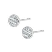 srebrne kolczyki okrągłe z cyrkoniami - kdk5870