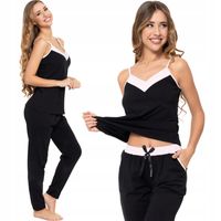 Moraj Delikatna Bawełniana Piżama Damska na Ramiączkach 4400-004 M