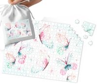PUZZLE TRADYCYJNE - MOTYLKI MOTYL WZORY PREZENT NA ŚWIĘTA 192el + WORECZEK