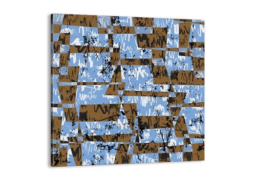 Obraz Na Płótnie - Kolor Błękit Brąz  - 60X60 Cm - Ac60X60-3729 na Arena.pl