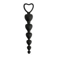 anal beads black heart