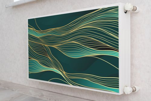 Mata MAGNETYCZNA Grzejnika Abstrakcja Fale Styl Line-art 100cm x 60cm na Arena.pl