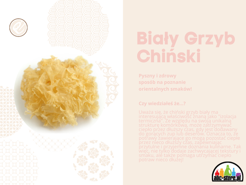 Suszone chińskie grzyby białe snow fungus całe przyprawa do bulionu 75g na Arena.pl