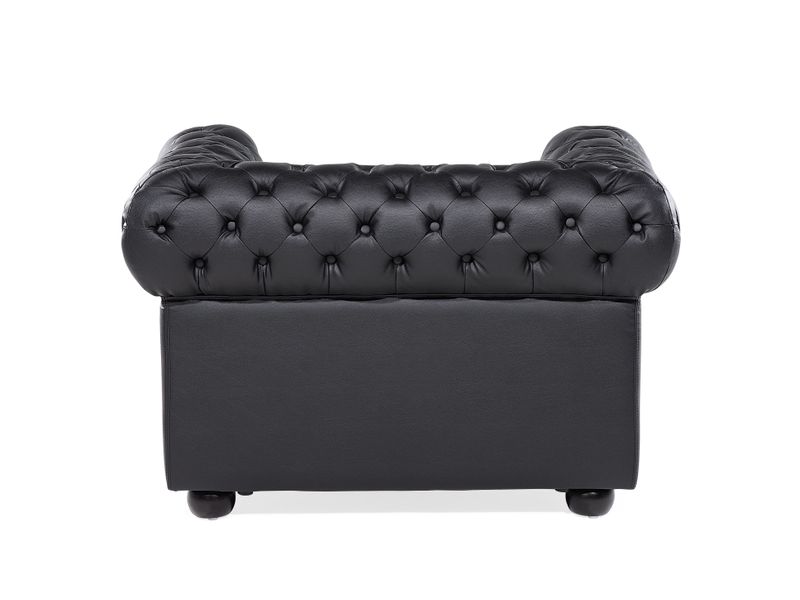 Fotel skórzany czarny CHESTERFIELD zdjęcie 4