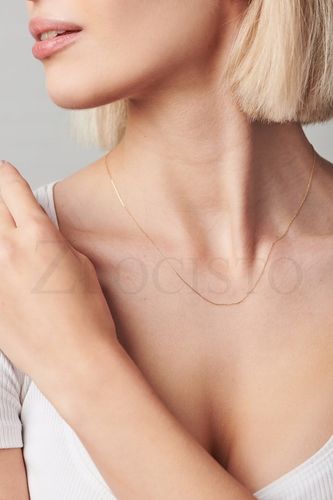 ZŁOTY KLASYCZNY ŁAŃCUSZEK SPLOT ANKIER 40 CM KRÓTKI 585 GRAWER PREZENT na Arena.pl