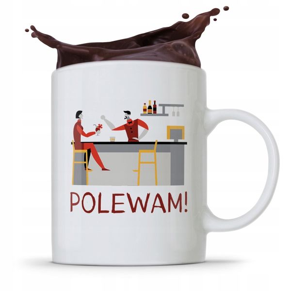 Kubek Prezent Dla Barmana Barmanki Polewam Z Nadrukiem Ze Zdjęciem zdjęcie 1