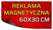 REKLAMA MAGNETYCZNA magnes na samochód auto 60x30 z gotowym projektem