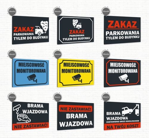 Tabliczka znak informacyjny 40x30 Antracyt PARKING Nierdzewna NADRUK UV na Arena.pl