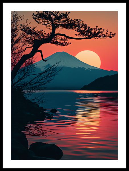 Plakat 39,5x55cm Góra Wieczorem zdjęcie 3