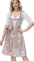 Dirndl sukienka damska midi z koronkowym fartuchem 38 TrendiMax POWYSTAWOWY