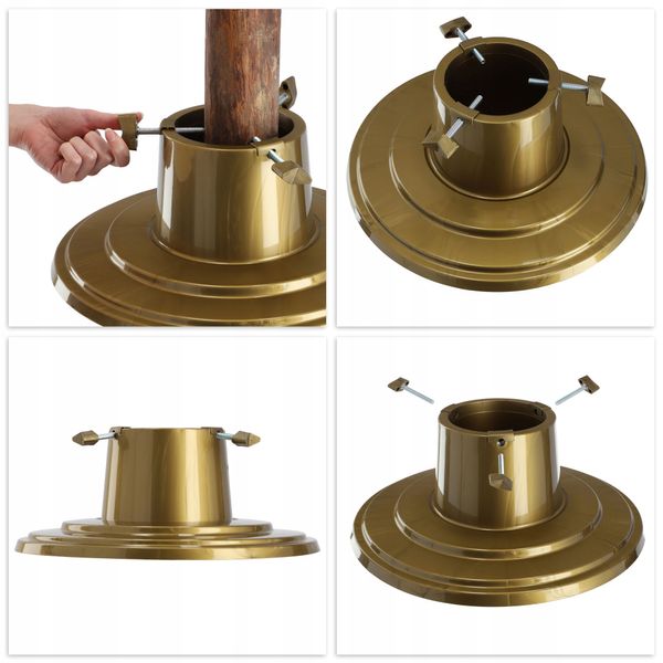 Stojak Pod Choinkę Choinkowy Na Choinkę 2M Złoty zdjęcie 5