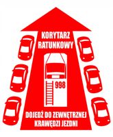 Naklejka samoprzylepne korytarz życia ratunkowy straż pożarna 54x45 cm