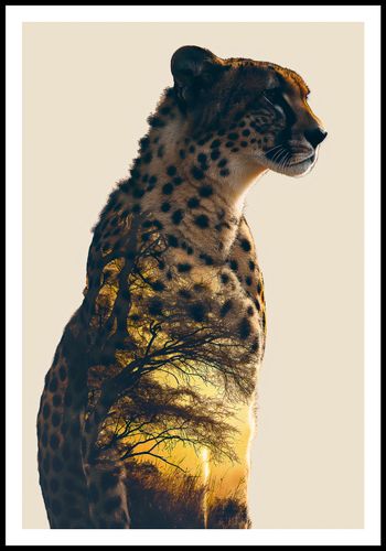 Plakat 61x90,5cm Gepard Duch Sawanny na Arena.pl