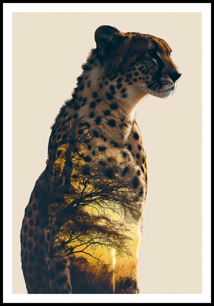 Plakat 61x90,5cm Gepard Duch Sawanny zdjęcie 3