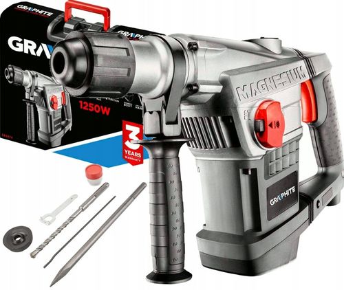 GRAPHITE MŁOT UDAROWY udarowo-obrotowy SDS MAX udar 10J 1250W 58G874 na Arena.pl