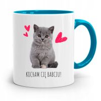 Kubek Błękitny Dzień Babci Kocham Cię Babciu Z Nadrukiem Ze Zdjęciem