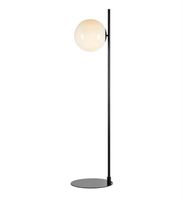 Salonowa lampa podłogowa Dione loft kula biała czarna