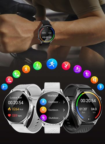 ZEGAREK MĘSKI SMARTWATCH AMOLED EKG DO ROZMÓW GLUKOZA CIŚNIENIE 440 MENU PL na Arena.pl