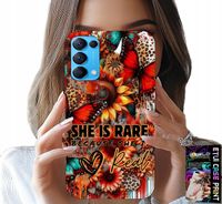 ETUI DO OPPO FIND X3 LITE - SHE IS RARE, SŁONECZNIKI, KWIATY, MOTYLE