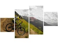 90CM 160 OBRAZ 4 ELEM ZJAZD CRESTED BUTTE ZACH DISCHNER ŚCIENNY