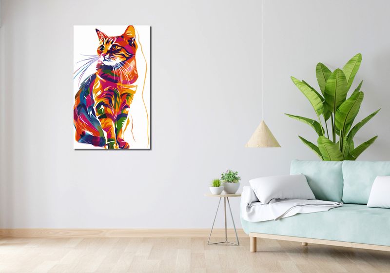 Obraz 60x100cm Nasycony Kot zdjęcie 2