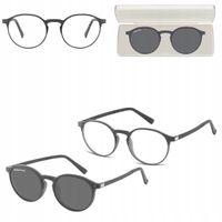 2w1 Okulary Korekcyjne Zerówki z NAKŁADKĄ PRZECIWSŁONECZNĄ z Polaryzacją