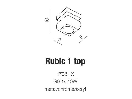Plafon RUBIC 1 1798-1X Azzardo +LED na Arena.pl