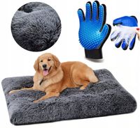 Legowisko dla psa miękkie włochate Shaggy 100x70 cm + RĘKAWICA DO SIERŚCI