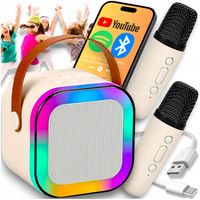 Bezprzewodowy Zestaw Do Karaoke Dla Dzieci Bluetooth Głośnik + 2 mikrofony