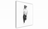 OBRAZ NA SZKLE KWADRATOWY 70x70cm 044 Kobieta w czerni