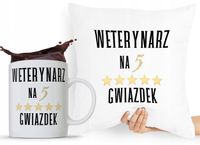 Zestaw Poduszka + Kubek Prezent Dla Weterynarza Z Nadrukiem Ze Zdjęciem