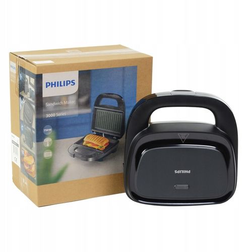 Opiekacz PHILIPS HD2330/90 Seria 3000 DO KANAPEK PANINI 750W czarny na Arena.pl