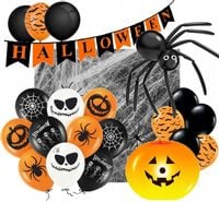 Balony dekoracje baner Halloween pajęczyna dynia