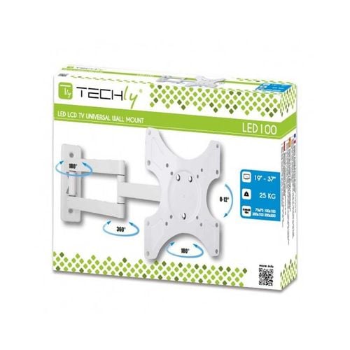 Uchwyt ścienny Techly LCD/LED 19"-37" 25kg, obrotowy,biały na Arena.pl