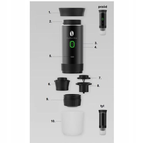 Przenośny Ekspres do Kawy Mielonej Kapsułek New Line Edition 2025 Zielony na Arena.pl