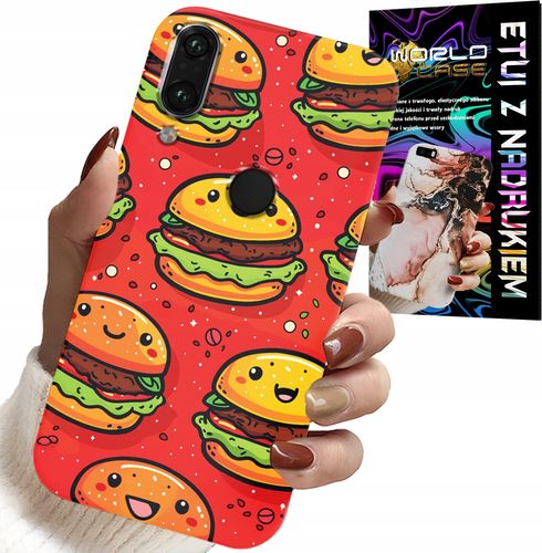 ETUI DO HUAWEI P SMART 2019 - SŁODKIE UŚMIECHNIĘTE BURGERY POKROWIEC na Arena.pl