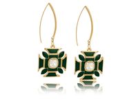 kolczyki z krzyżem maltańskim z kolekcji maltese (p23/jes/34au)