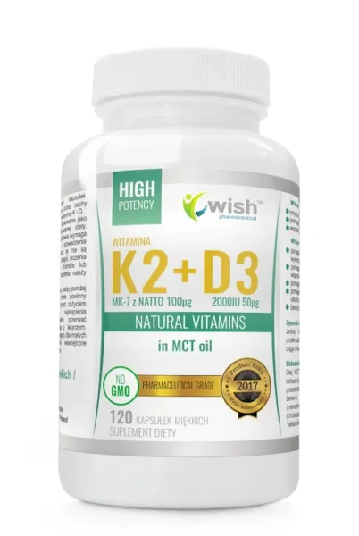 Witamina K2 MK7 100mcg D3 50mcg OLEJ MCT 120caps zdjęcie 8