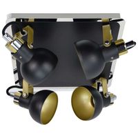 Plafon LAMPA sufitowa MARIO 03045 Ideus metalowa OPRAWA reflektorowa czarna