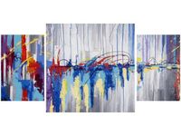 80X40CM ABSTRAKCYJNY WODOSPAD TRÓJ OBRAZ