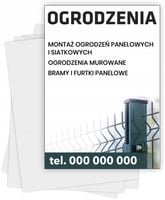 ulotki A6 reklamowe firmowe 5000 szt różne wzory MONTAŻ OGRODZEŃ