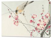 Obraz 90x70cm Songbird on Blossom Branch, Koson Vintage do Salonu