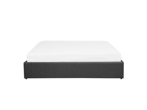 Łóżko z pojemnikiem tapicerowane 180 x 200 cm szare DINAN na Arena.pl