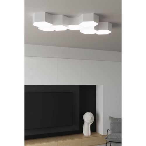 Biała lampa natynkowa SL.1057 nowoczesna do salonu heksagon na Arena.pl