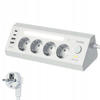 TIROSS MORRE LISTWA ZASILAJĄCA NAROŻNA 4G 2xUSB 2xUSB K. BIAŁY